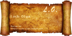 Loch Olga névjegykártya